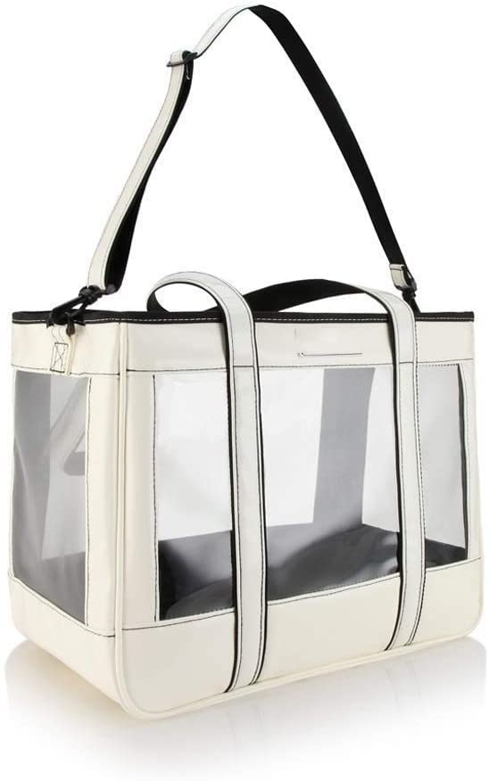 Bolsa para Mascotas - Transportín de Viaje para Mascotas para Perros y Gatos Mochila portátil de Lado Suave Transparente para Mascotas Bolsa de Transporte para Animales pequeños (A)