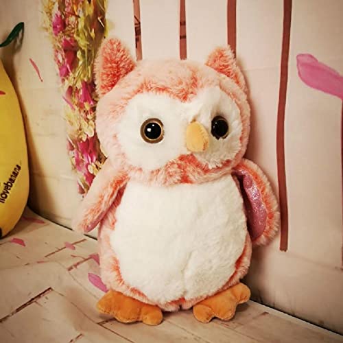 Image of Tickles Heather Owl Soft Stuffed Plush Animal Toy for Girls & Boys Kids Children Birthday Gifts (Color: Pink Size: 25 cm)