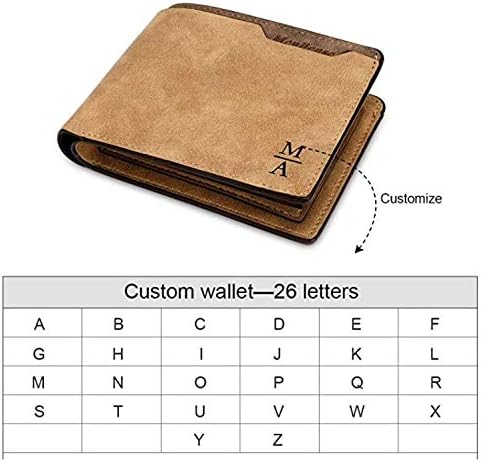 Miniatura 7 de Lovejewelry Carteras personalizadas para hombres, cartera de piel grabada con fotos para papá e hijo, Style 6, Vintage