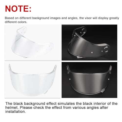 Image of PSLER Shatterproof Motorcycle Helmet Visor for Neotec 2 CNS-3,Transparent | Impact-Resistant ,UV400 Protection, Motorcycle Tinted Face Shield for Neotec 2 CNS-3,Visor Replacement