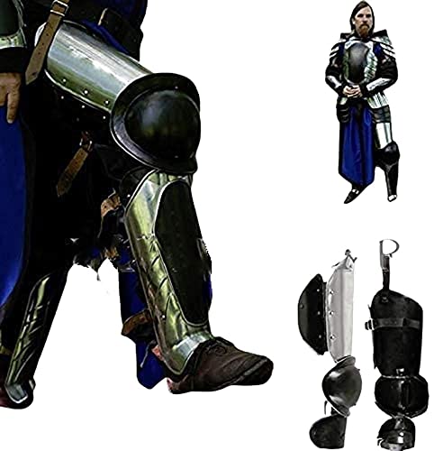 NauticalMart Black Ice Warrior Leg Armour Set Perfect for Re-Enactment Or LARP