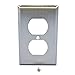 MULBERRY 97101 Wall Plate, 1-Gang, Satin Stainless Steel, (Price/EA), Duplex Style Receptacle