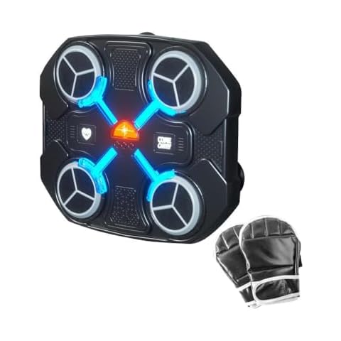 XDGJTBFMY Music Boxing Machine, Upgraded 2.0 Smart Bluetooth Boxing Machine Parent-Child Games, Boxing Training Punching Equipment, Wall-Mounted Home Workout Boxing Target Machine(Black) Cover