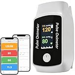 Bluetooth Fingertip Pulse Oximeter with Respiration Pressure,High Accuracy O2 Meter for All Skin, Portable SPO2 & Pulse Rate Monitor for Children Adults,Carry Bag and Battery Included