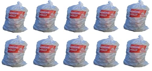B teurobrecher - 10 Mineralwoll Säcke 140x220 cm - KFM Sack - Big Bag MiWo - für Mineralfaserabfälle - Transportsack mit Aufdruck - Glaswolle - Isolierwolle