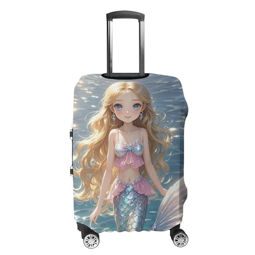 Mermaid Suitcase Covers Luggage Protector - Travel Elastic Baggage Case Protective, Washable Anti-scratch Large Suit Case Cover for Suitcases Fits 19-32 Inch Luggages S4
