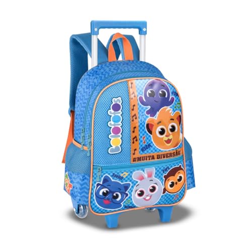 Mochila Carrinho Bolofofos Bolsa Escolar Carrinho Infantil Unissex