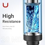 UTRYUP Mini Stepper for Home Exercise, Compact Hydraulic Stair Stepper with Resistance Bands, Quiet Fitness Machine with LCD Monitor, 300 lbs Weight Capacity - Image 4