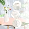 Vaso In Ceramica A Forma Di Ciambella Bianco - Design Moderno Minimal Per Decorazione Interni - 3 Dimensioni Disponibili - 5