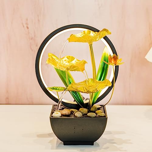 Fontaine d'intérieur pour méditation et détente avec cascade lumineuse - 5