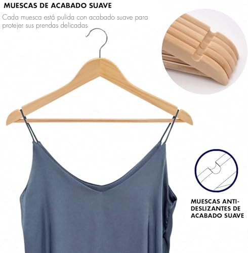 Opiniones y reviews de Ganchos de Madera para Ropa los 10 mejores. 6 Imagen adicional