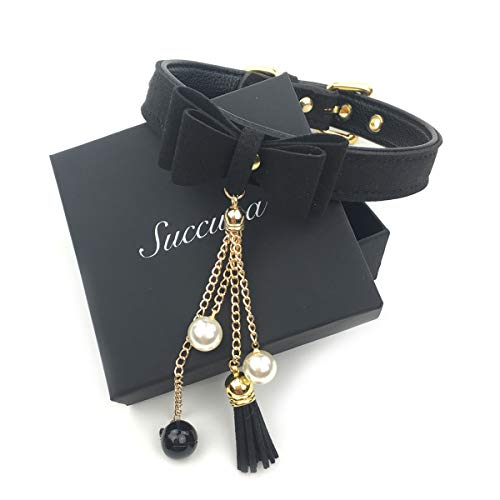 Bell Choker Collar Necklace Lolita Bow Collar Cat Kitty Velvet Necklace (T) #TOP1