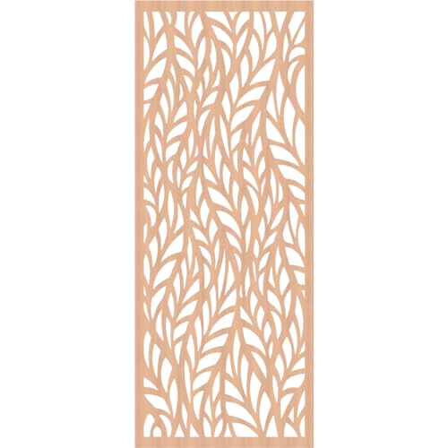 Image of Ortonville Decorative Pierced Fretwork Wood Wall Panels, 35 3 /8 inchW x 89 3 /8 inchH x 3 /8 inchT, Alder