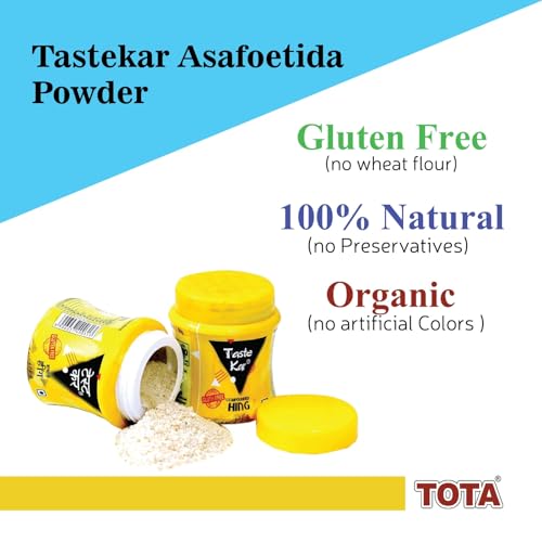 TASTEKAR Compoundiertes Asafoetida-Pulverglas - 100 g natürliches indisches Gewürz |braun|0,22 lb.