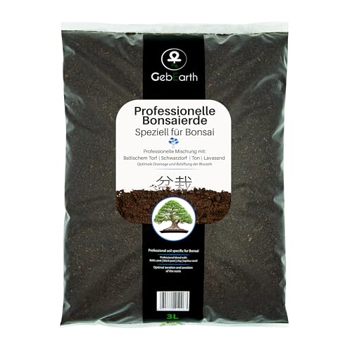 GebEarth® - Bonsai Erde | Professionelles Bonsai Substrat für stärkere Wurzeln und optimale Belüftung 【3L】