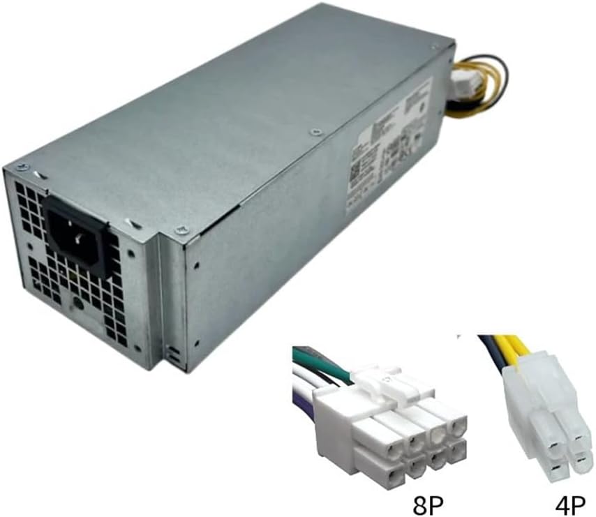Dell Compatible 240W Power Supply, H240AM-02, 8-Pin + 4-Pin Connectors, for Optiplex 3040 5040 7040 SFF