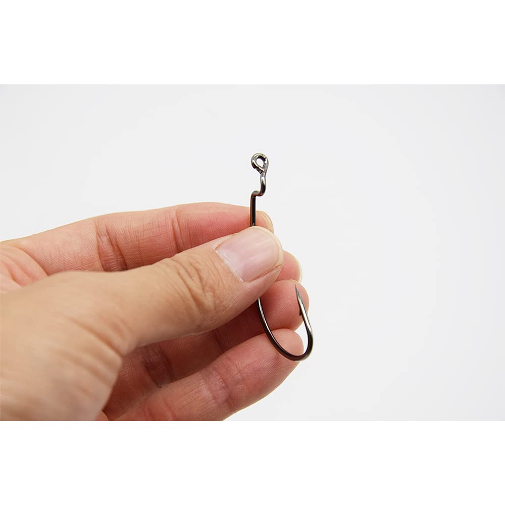 Tigofly 20 Pçs Agudos Baixo Ganchos Ponto De Corte Preto Níquel Aço