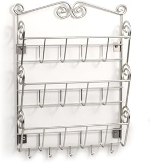 spectrum Mount Entryway Mail & Keys, Wall Letter Holder for Home & Office Organization, Steel, Satin Nickel