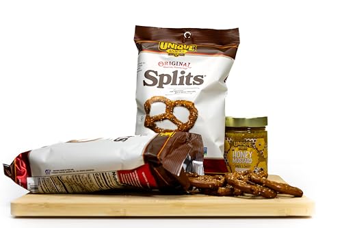 Unique Snacks Original Splits Pretzels, Delicious Homestyle-Baked Snack Bag, OU Kosher, and Non-GMO Food, No Artificial Flavor, 2.12 Oz. Bag, Pack of 12