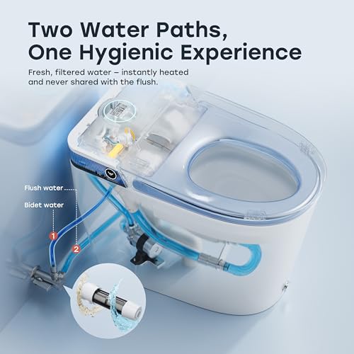 Image of HOROW T38P Smart Toilet with Bidet, MAP 1000g Flush, Foam Shield