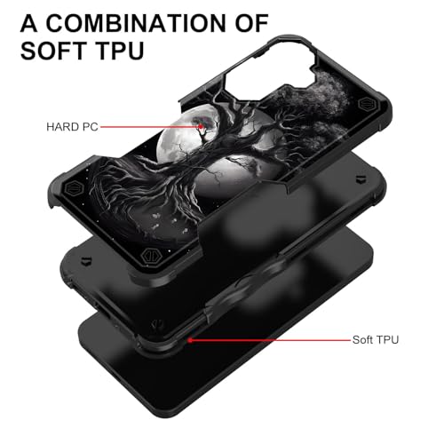 EFGWSDER for Galaxy A36 5G Case,[Dual Layer][10 FT Military Grade Drop Protection] Heavy Duty Shockproof Case for Samsung Galaxy A36 5G 6.7" 2025,Tree of Life Moon - image 4