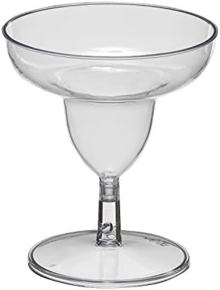 Party Essentials Miniware Mini Plastic Margarita Glasses, Clear, Pack of 12