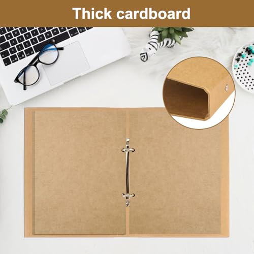 2 Stück Ringordner A5 233 X 175 mm, Ringbuch A5 Nachfüllbar Kraftpapier, Ringbuch Ordner mit 2 Ringe, Ring Binder Refillable, Kraftpapier-Binderschale für Büro, Studium, Reisen und Tagebuch