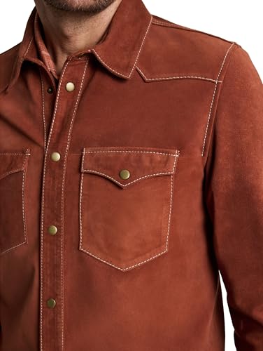 John Varvatos Men's Mason Leather Shirt Jacket4