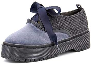 Amazon Primevere Liz Lisa レディース 厚底リボンレースアップシューズ Lloe909 グレーコンビ レースアップ