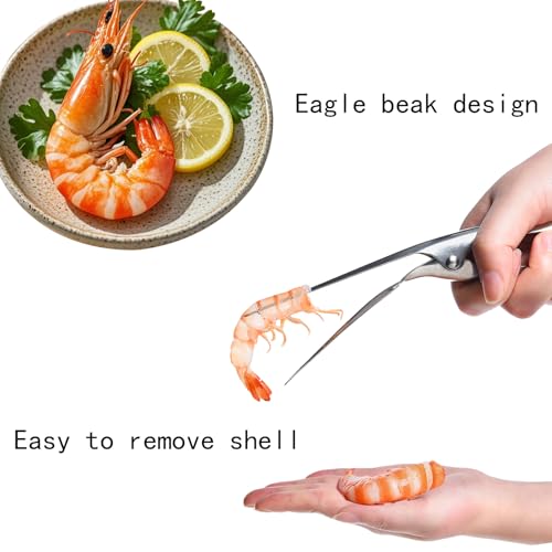 Image of 2 PCS Shrimp Deveiner Tool Shrimp Peeler,Stainless Shrimp Knife Multifunctional Shrimp Deveining Tool for Easy Shrimp Deveining (Shrimp Tools-2)