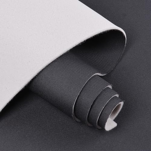 GoldWheel Auto Headliner Fabric 36"x60" with Foam Backing Mesh Type Flat Knit Replacement Headliner Material for All Vehicles RV Boat Home Interior Roof Upholstery Fabric 60" Wide, Black