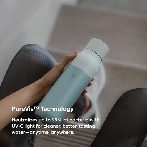 Image of LARQ Bottle - Self-Cleaning Water Bottle and Water Purification System, Seaside Mint (25oz / 740ml)