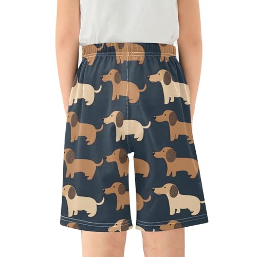 ALAZA Puppy Pug Dog Dark Blue Pajama Shorts Sleep Shorts Pant Lounge Pajama Bottoms Elastic Waist with Pockets2