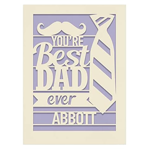 Personalised Papercut Father's Day Card Cover