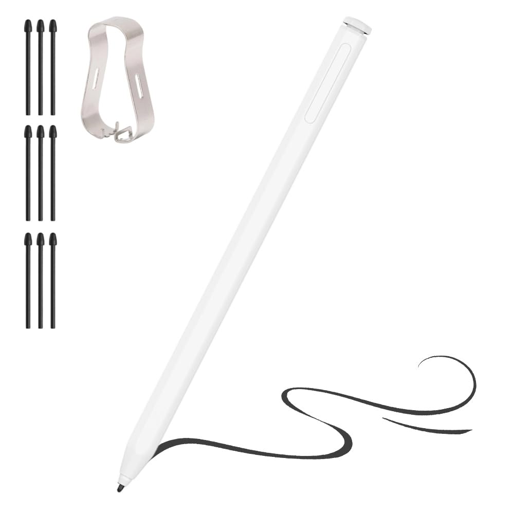 Stylus Pen für Remarkable 2/1 Stift, mit Flip Eraser & Magnetbefestigung, 4096 Druckstufen & Palm Rejection, kein Aufladen erforderlich, inklusive 6 extra Spitzen (weiß)