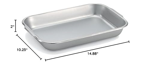Miniatura 2 de Vollrath 61230 3.5-Cuarto de galón bandeja para hornear y asar, 14.0 in x 10.5 in x 2.0 in, de acero inoxidable, NSF, para uso comercial en la cocina