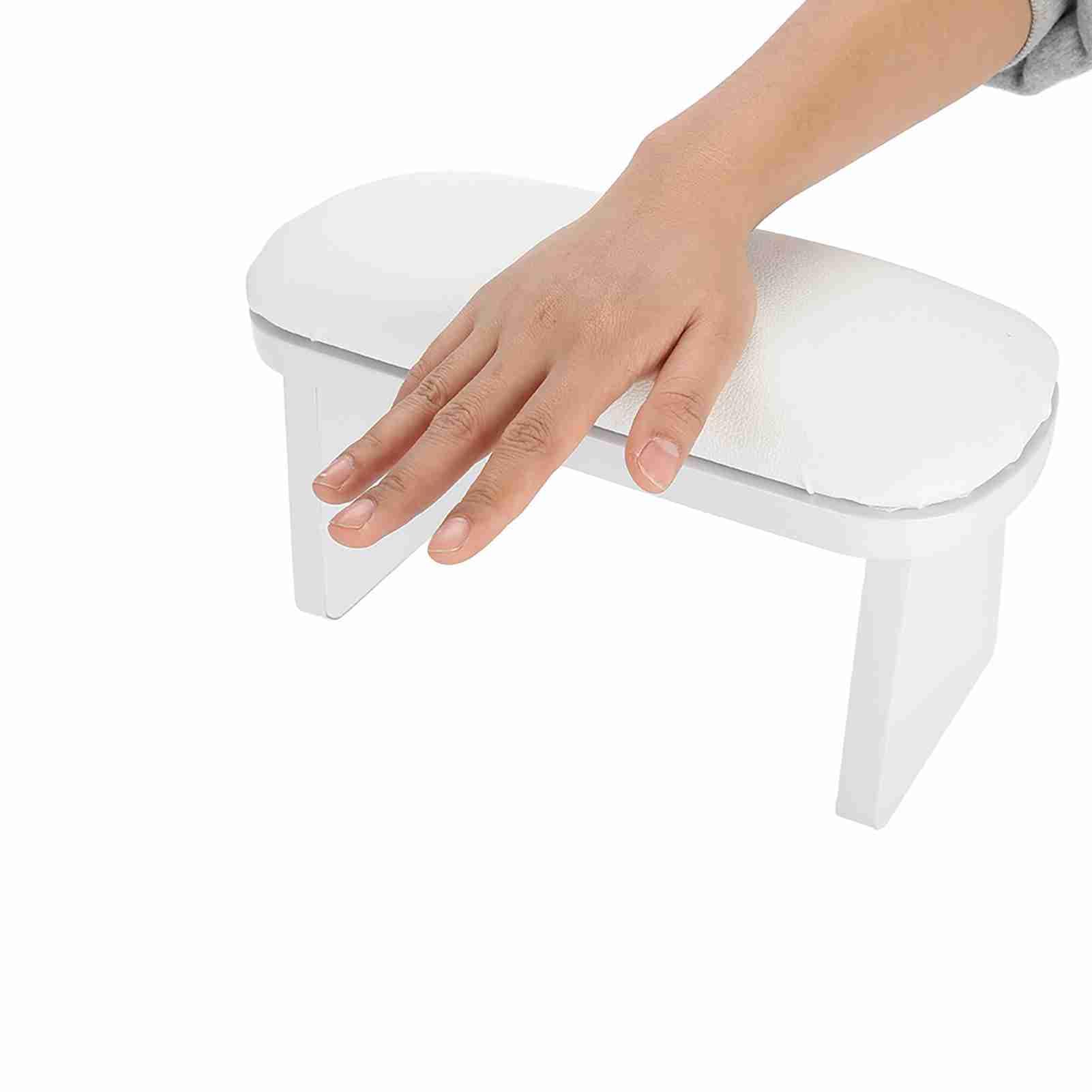 Poduszka do manicure, bezprzewodowa poduszka podtrzymująca ramię dla techników paznokci, miękka, wygodna poduszka do rąk w jednolitym kolorze, do użytku w salonie (biała)