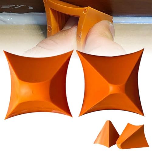 Bkemkri 4 Stück Dichtungsentfernungswerkzeug, Silikon-Abdichtungswerkzeug, Silikonnahtwerkzeug, Fugenglättungswerkzeug, Dichtungsapplikatorschaber, 3/6/10/16mm, für Badezimmer, Küche, Boden