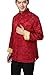 Blingland Chinese Traditional Uniform Top Kung Fu Shirt for Men Chinese Clothing Asian XXL / US XL-Red+Gold