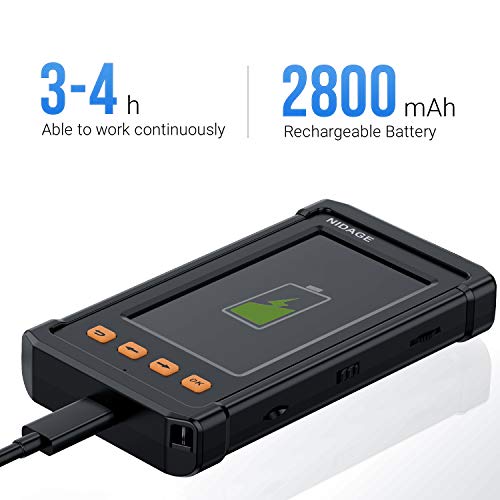 Nidage 33Ft Dual Lens Endoscope 1080P Hd Industrial Borescope Waterproof Sewer Inspection Camera With 4.3Inch Ips Screen, 7 Led Lights, 32Gb Card Snake Video Camera For Plumbing Scope Duct Wall #TOP5