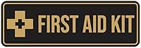 Vista 9 de Letrero de botiquín de primeros auxilios estándar (negro)