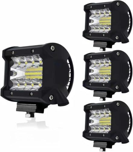 LED��Ɠ� 60W 5800LM 8V-60V�Ή� LED���[�N���C�g OSRAM���`�b�v�𗽂� led������ IP67 �h�� �h�o �g���b�N �W���� �O�Ɠ� �L�p �g�U ���� �W������ 4�Z�b�g�uA-GL-C4Sx4�v