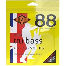 Rotosound RS88S Black Nylon Flatwound Short Bass Guitar Strings 65 75 90 115
