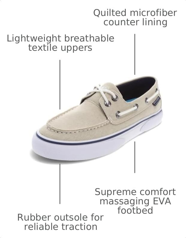 Image of DOCKERS Mens Rowe Canvas Boat Shoe