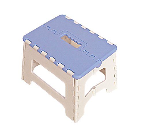 Peace Folding Plastic Stool Small Blue