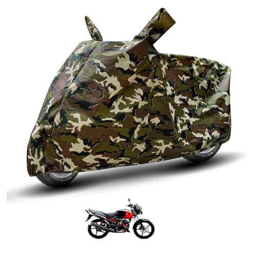 Image of Auto Hub Waterproof Bike Cover Compatible with Yamaha Gladiator Dustproof, UV Protection Two Wheeler Bike Gladiator Cover - Army Print
