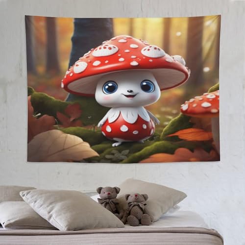 Tapisseries esthétiques champignon PAZZK drap de décoration murale 150x200
