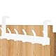 AUXHCYL Türhaken zum Einhängen, Kleiderhaken Tür Einhängen für Platzsparend, Türgarderobe zum Einhängen von Kleidung, Handtüchern und Hüten, Praktischer Tür Garderobe(Weiß)