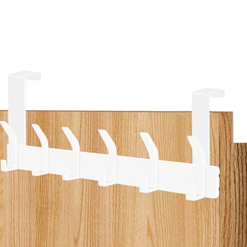 AUXHCYL Türhaken zum Einhängen Kleiderhaken Tür Einhängen für Platzsparend Türgarderobe zum Einhänge von Kleidung Handtüchern und Hüten Praktischer Tür Garderobe(Weiß)