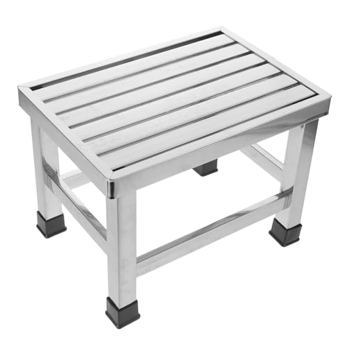 TOYANDONA Silla para Ducha y Baño y de Acero Inoxidable Resistente Taburete para Interior y Exterior, Adecuado para Ancianos